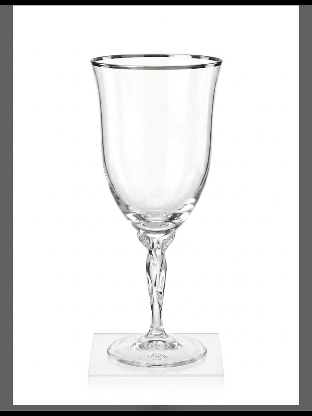 Lenox Glass SET OF 12 Crystal RHYTHM PLATINUM Iced Tea Goblets Never Used